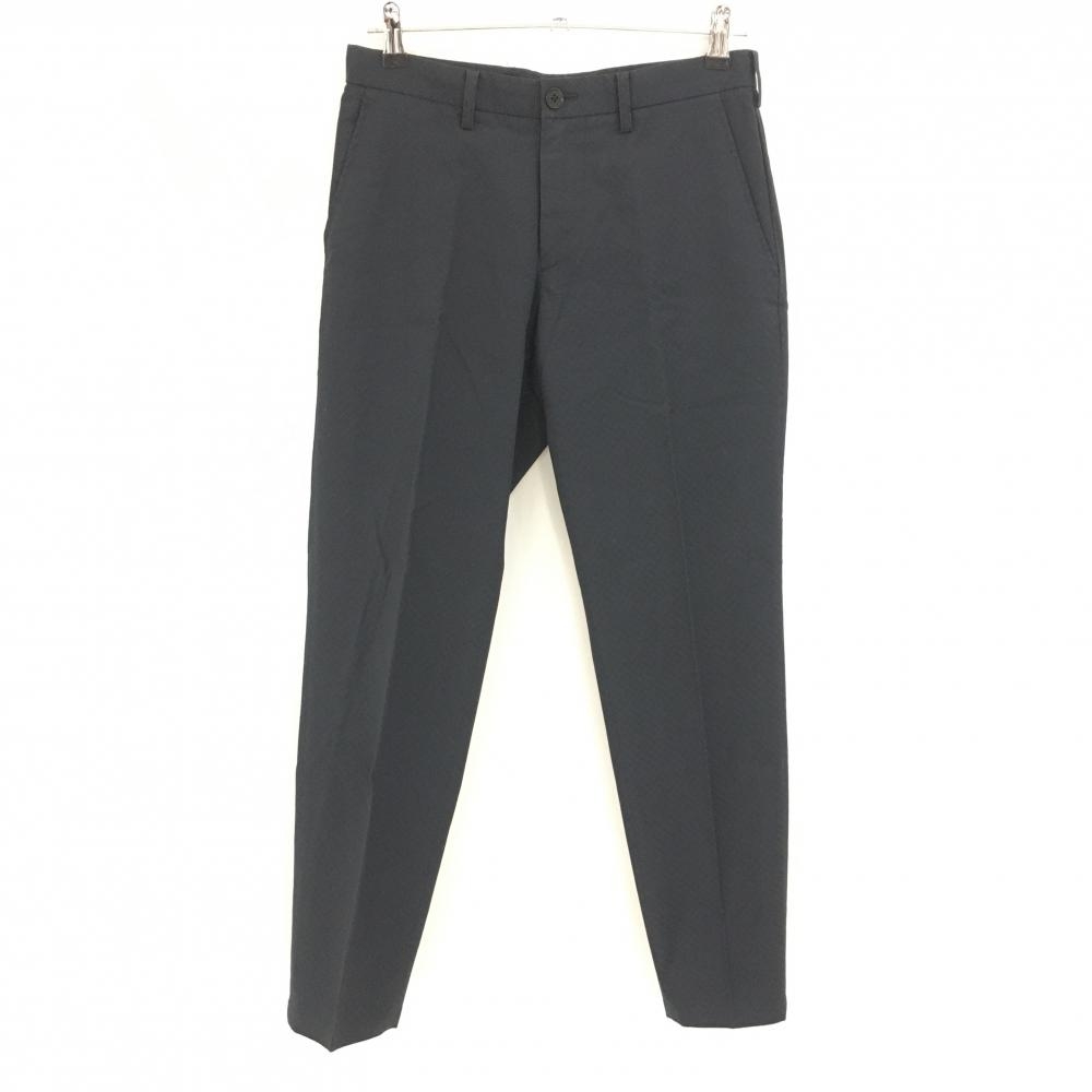 【超美品】ジョセフオム パンツ 黒 織生地 ストレッチ シンプル  メンズ 44 ゴルフウェア JOSEPH HOMME