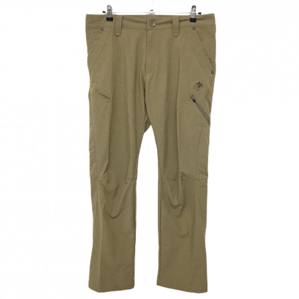 【美品】キスマーク パンツ ブラウン 後ポケット刺しゅう ティー装着可 メンズ 88 ゴルフウェア kissmark