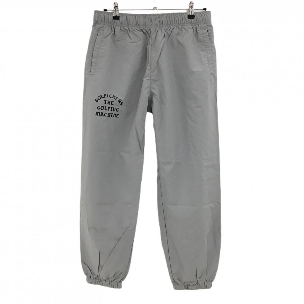 【新品】ゴルフィッカーズ パンツ グレー  ロゴプリント 無地 メンズ M ゴルフウェア Golfickers