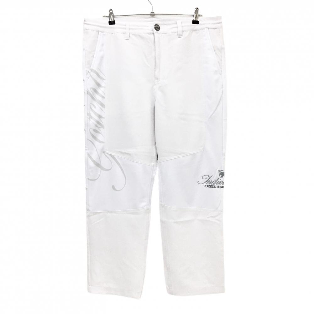 【超美品】ガッチャゴルフ パンツ 白×グレー メッシュ地切替 ウエスト調整紐 メンズ XXXL ゴルフウェア 大きいサイズ GOTCHA GOLF