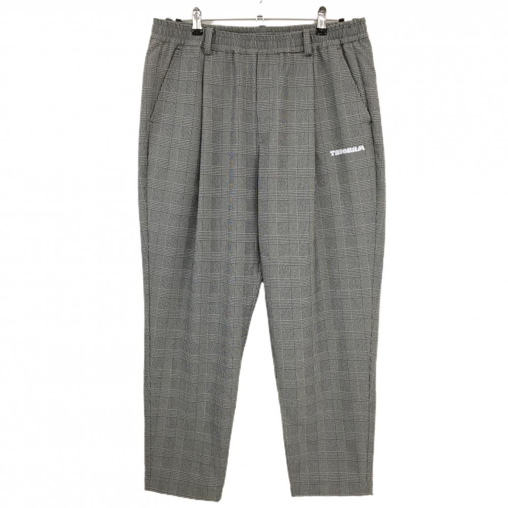 【超美品】タングラム パンツ 黒×グレー グレンチェック ウエストゴム メンズ XXL  ゴルフウェア 大きいサイズ TANGRAM