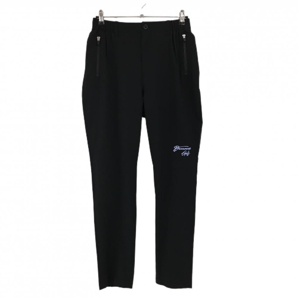 【新品】デヴァローゴルフ パンツ 黒 ストレッチ 裾ジップ スカル メンズ M ゴルフウェア DEVEREUX GOLF