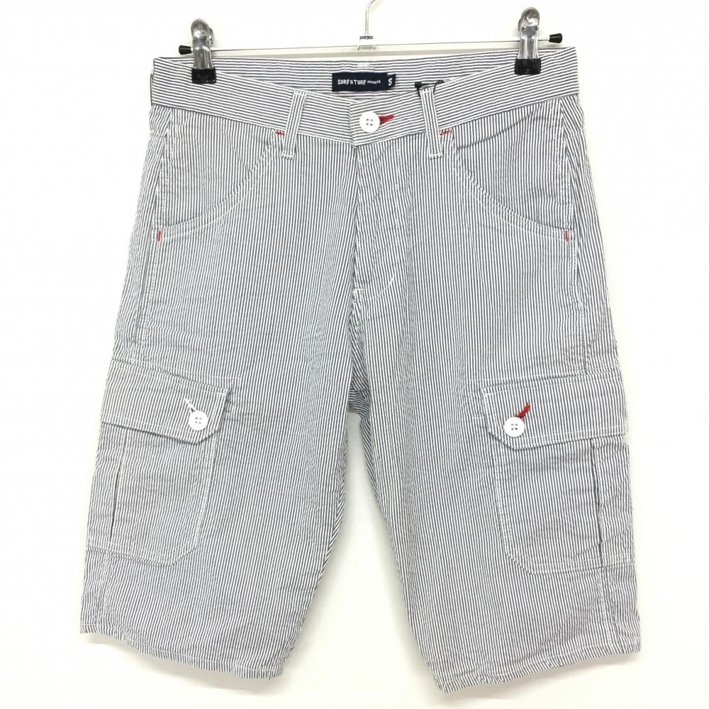 新品】サーフアンドターフ ハーフカーゴパンツ 白×ネイビー