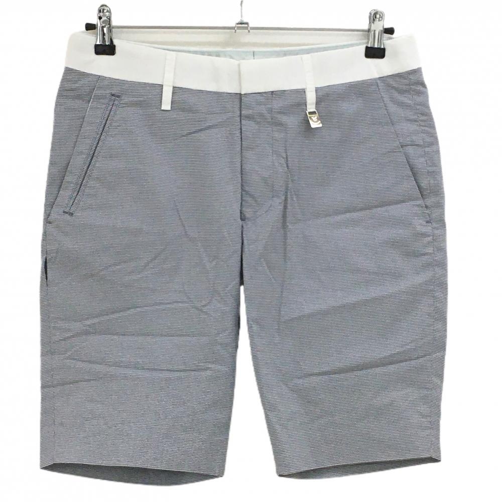 【超美品】ライルアンドスコット ハーフパンツ 白×グレー 細千鳥格子調  メンズ S ゴルフウェア LYLE＆SCOTT
