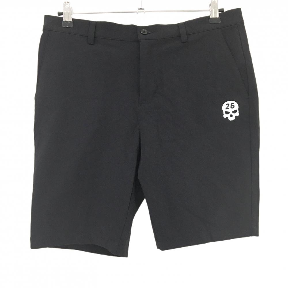 【超美品】パーソンズエクストリームゴルフ ハーフパンツ 黒×白 スカルプリント  メンズ 32 ゴルフウェア PXG