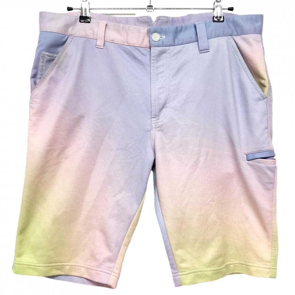 ジーディーオーオリジナル ハーフパンツ ピンク×ライトパープル×イエロー  メンズ 7 ゴルフウェア GDO ORIGINAL