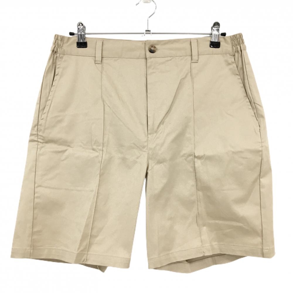 【超美品】ノーコーヒー×クラブハウス ハーフパンツ ベージュ シンプル サイドゴム入 メンズ L ゴルフウェア NO COFFEE