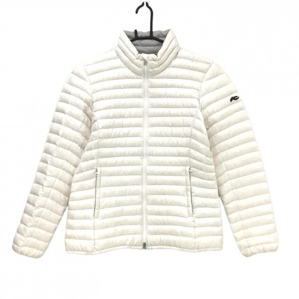 チュース ダウンジャケット 白 袖ワッペン レディース 40/L ゴルフウェア KJUS