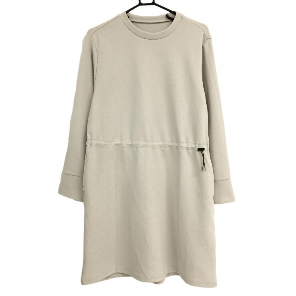 アンサネス ワンピース ベージュ シンプル ウエストドローコード レディース L ゴルフウェア ANSUNESS