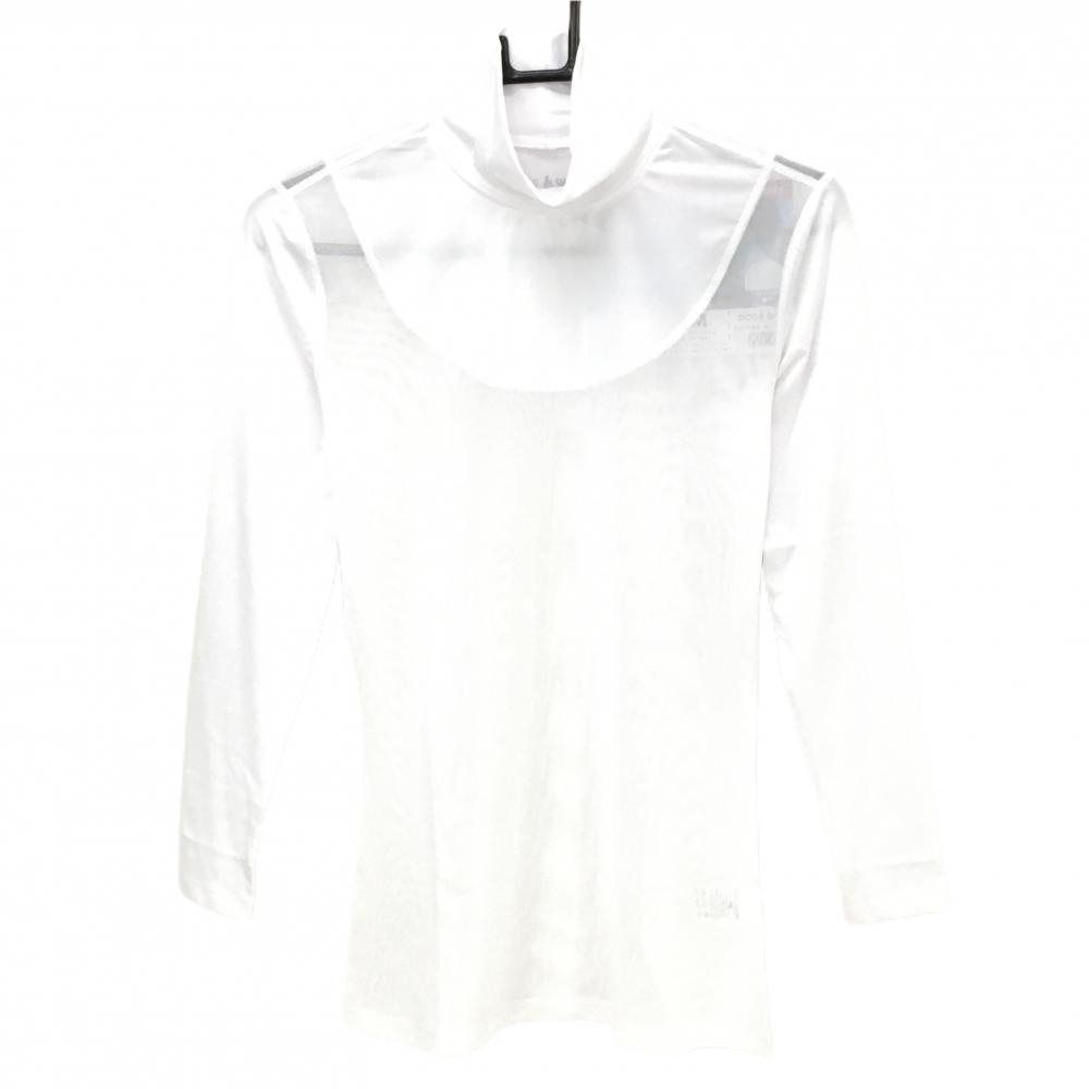 【新品】ドッグショット ハイネックインナーシャツ 白 メッシュ生地 ストレッチ  レディース M ゴルフウェア DOG SHOT