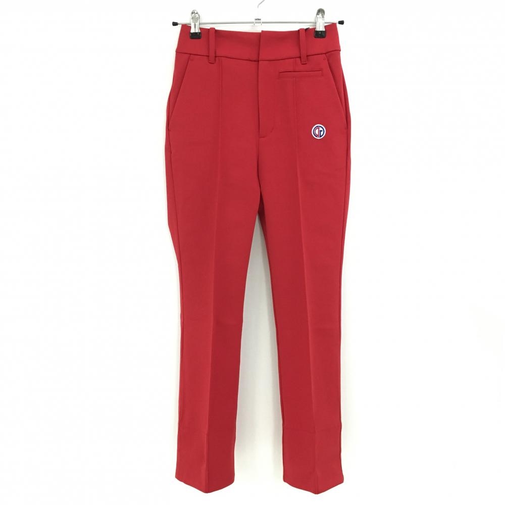 【新品】シーピージーゴルフ パンツ レッド シンプル レディース 1 ゴルフウェア CPG GOLF