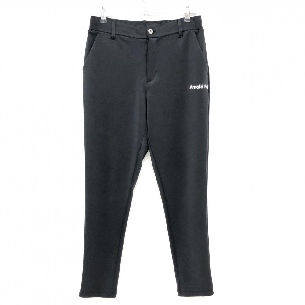 【超美品】アーノルドパーマーゴルフ パンツ 黒 ウエストロゴ レディース 13 ゴルフウェア Arnold Palmer