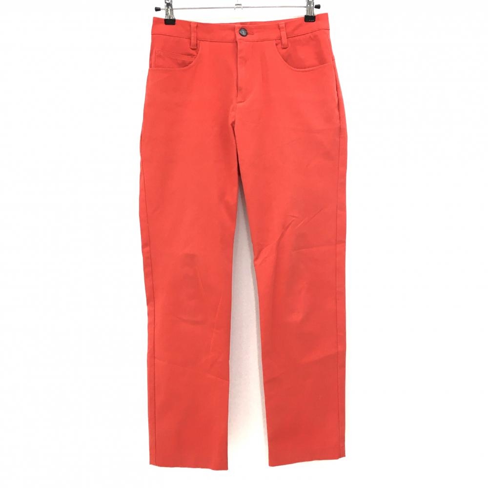 【美品】ピージーエーツアー パンツ オレンジレッド シンプル 無地 レディース L ゴルフウェア PGA TOUR
