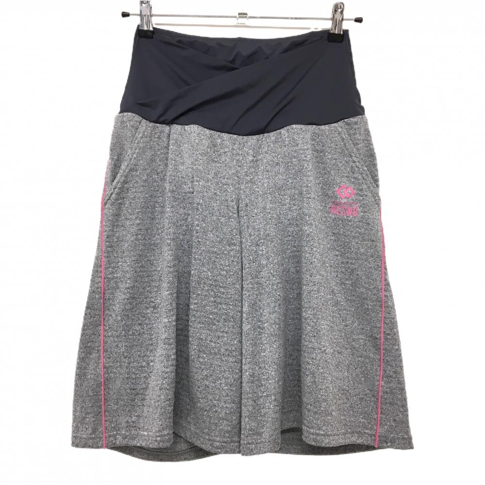 【超美品】コラントッテ ハーフパンツ ネイビーグレー×杢グレー×ピンク RESNO  レディース M　ウエスト61-67cm ゴルフウェア Colantotte