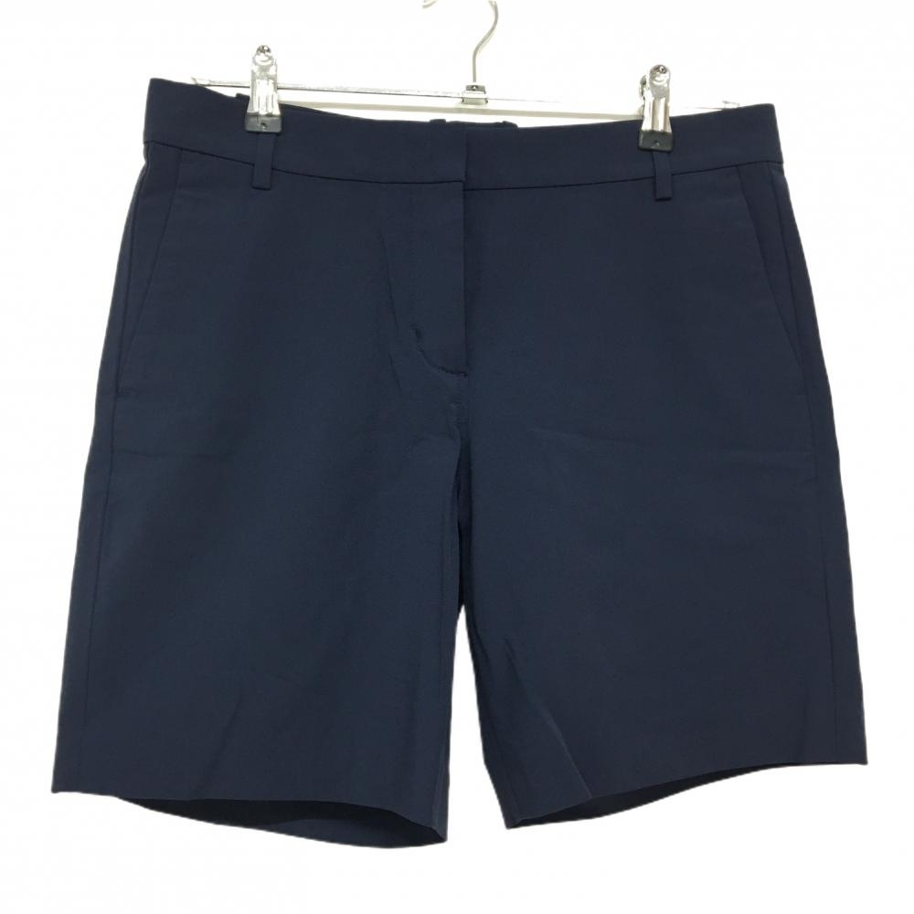 【超美品】トリースポーツ ショートパンツ ネイビー ロゴ刺しゅう ストレッチ  レディース 6 ゴルフウェア TORY SPORT