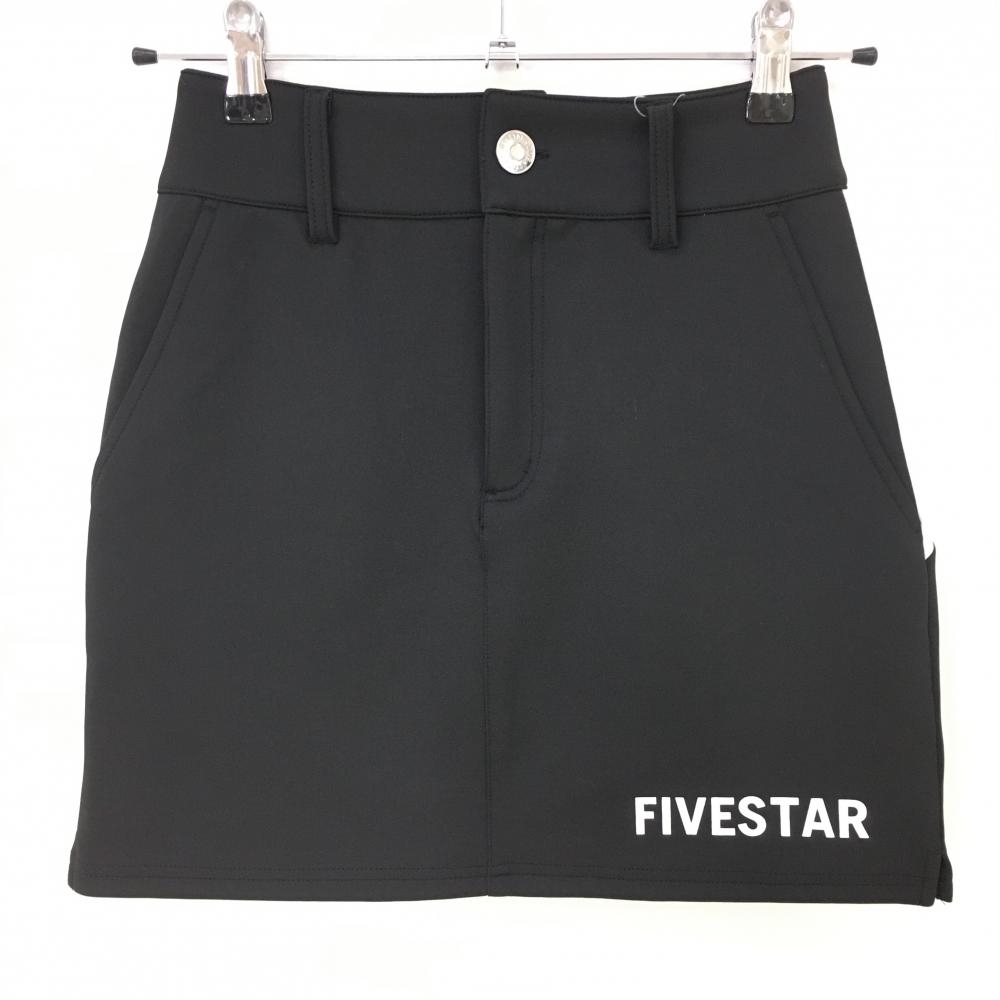 【新品】ファイブスター スカート 黒×白 スター レディース S ゴルフウェア FIVE STAR