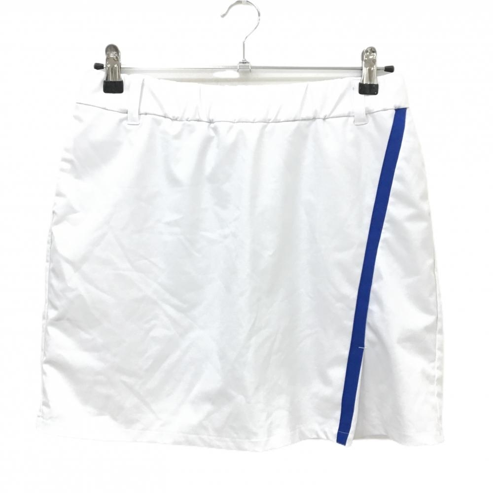 【超美品】アンサネス スカート 白 ストレッチ ウエストゴム 内側インナーパンツ レディース L ゴルフウェア ANSUNESS