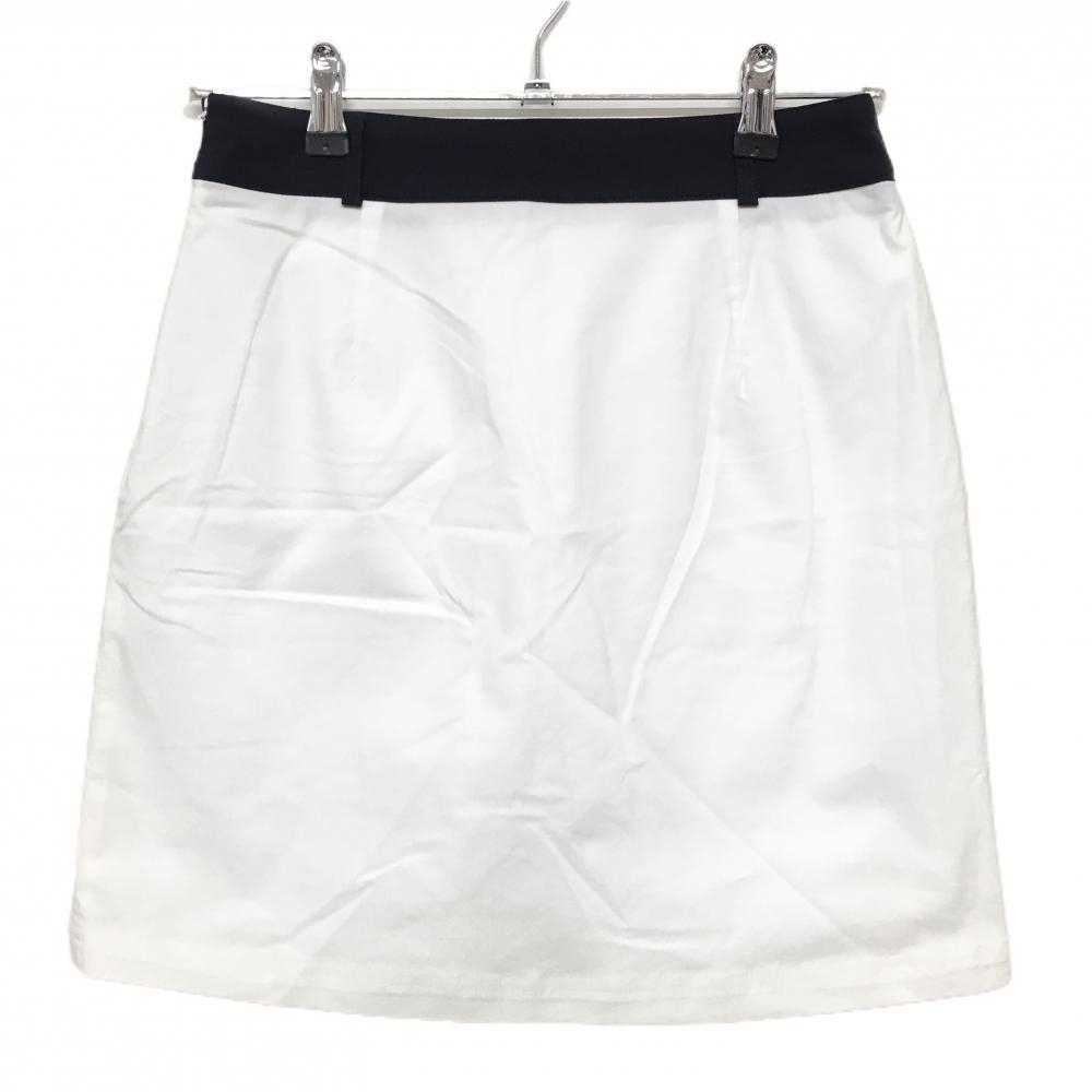 【新品】ゴルフィーノ スカート 白×ダークネイビー UVカット 内側インナーパンツ レディース 34 ゴルフウェア GOLFINO