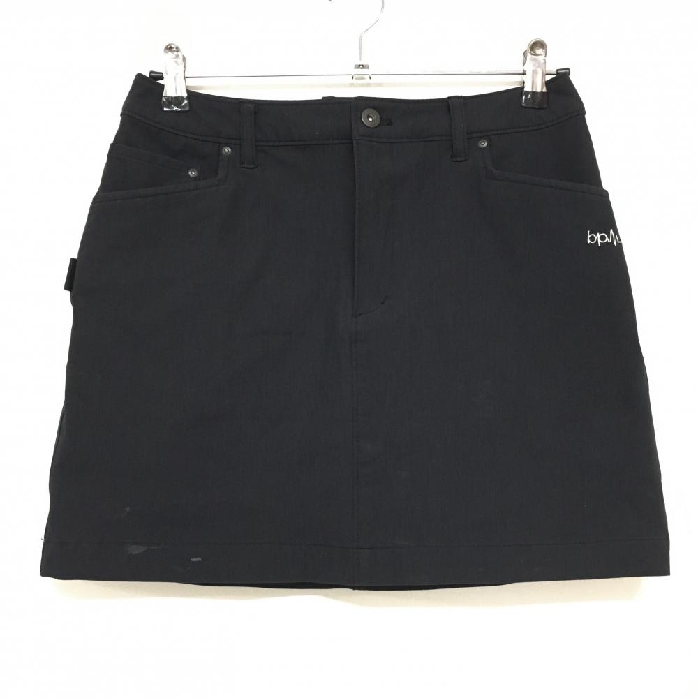 ナノユニバースゴルフ スカート 黒系 bpm ロゴ刺しゅう ストレッチ レディース L ゴルフウェア NANO uniberse GOLF