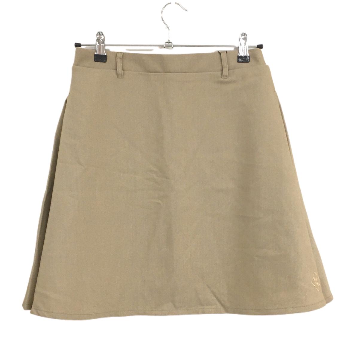 【新品】ドゥーカス スカート ベージュ サイドプリーツ 裏地付 レディース L ゴルフウェア DOCUS
