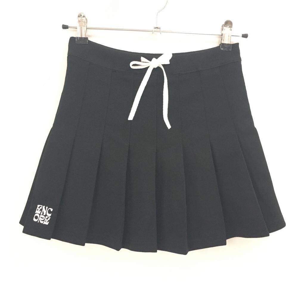 【新品】アンコール スカート 黒 プリーツ 内側インナーパンツ レディース S ゴルフウェア ENCORE
