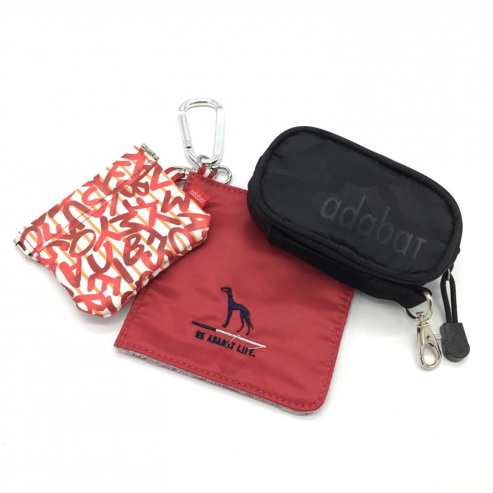 美品 Adabat アダバット ボール拭き ボールケース 2点セット レッド 黒 アクセサリー ゴルフウェア 中古ゴルフ ウェア通販サイトreonard レオナード