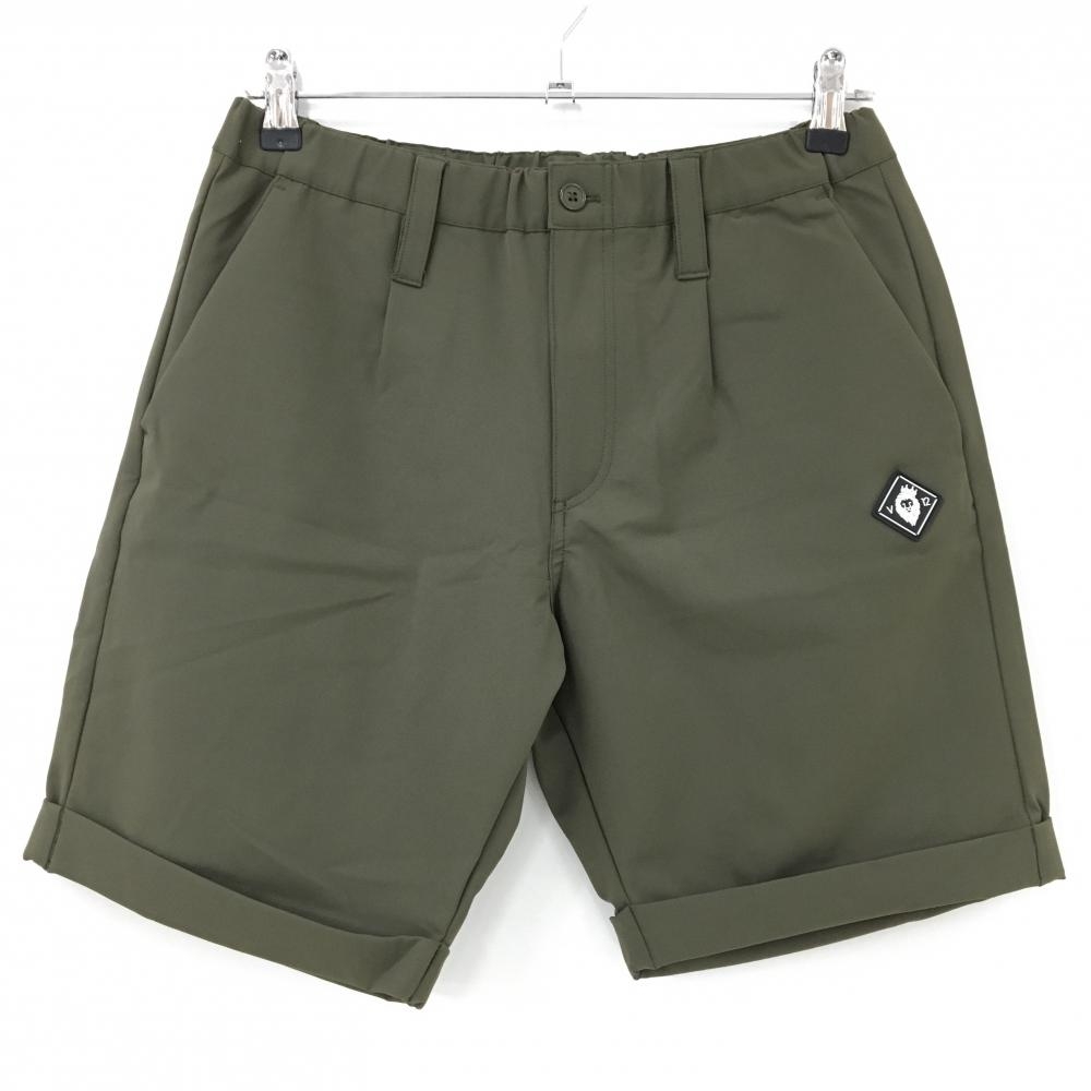 【超美品】V12 ハーフパンツ カーキ ストレッチ ウエストゴム メンズ M ゴルフウェア V12
