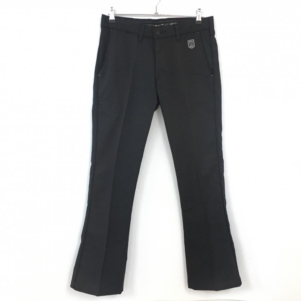 【美品】EDWIN GOLF エドウィン パンツ 黒×グレー 細千鳥格子 ティー装着可 メンズ M ゴルフウェア