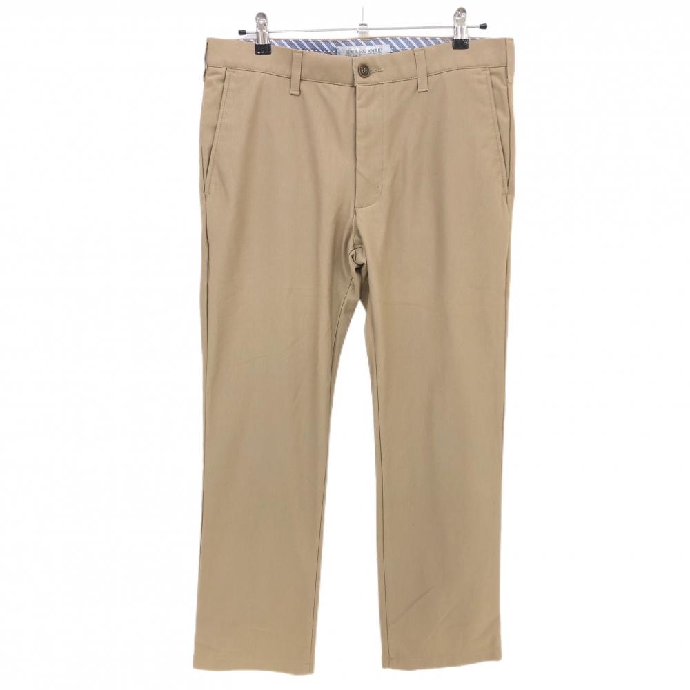 【美品】エドウィン パンツ ライトブラウン 無地 シンプル 502 KHAKI メンズ 33 ゴルフウェア EDWIN GOLF