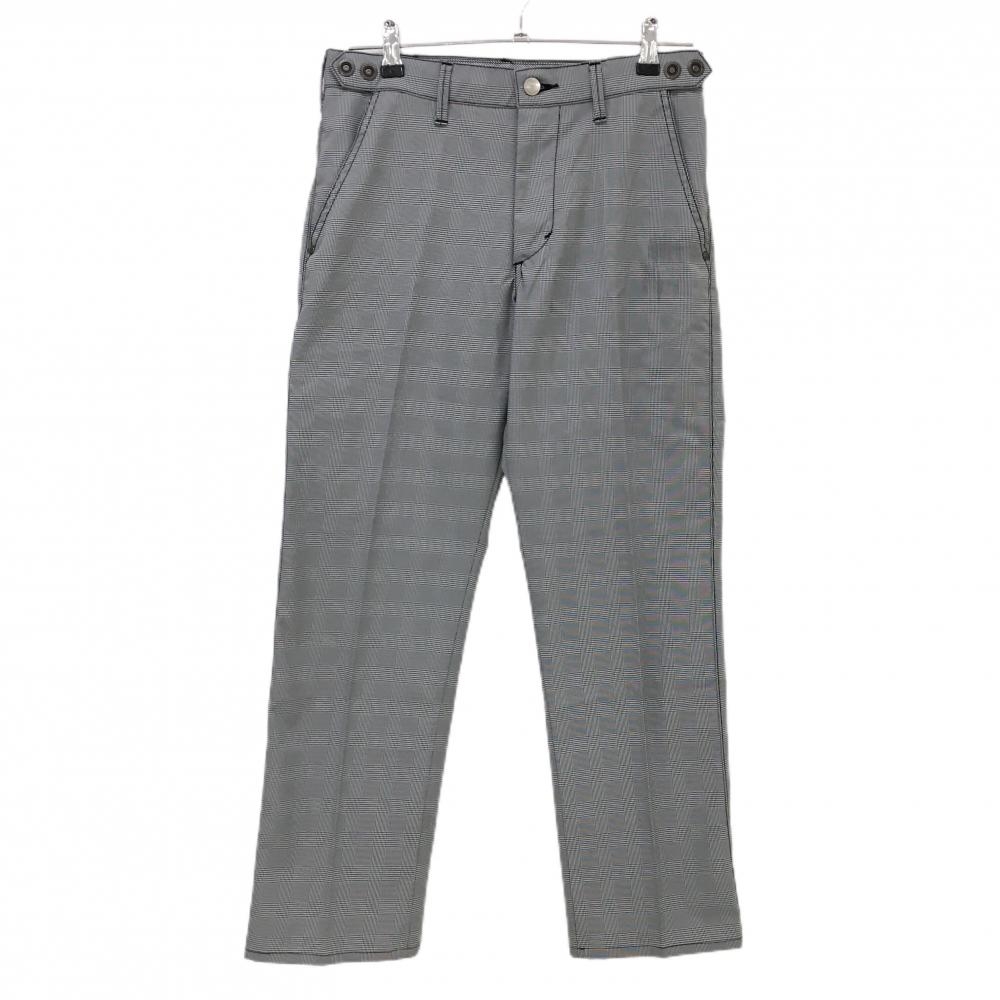 【超美品】エドウィン パンツ グレー×黒 グレンチェック ウエスト調節ボタン付 メンズ S ゴルフウェア EDWIN GOLF