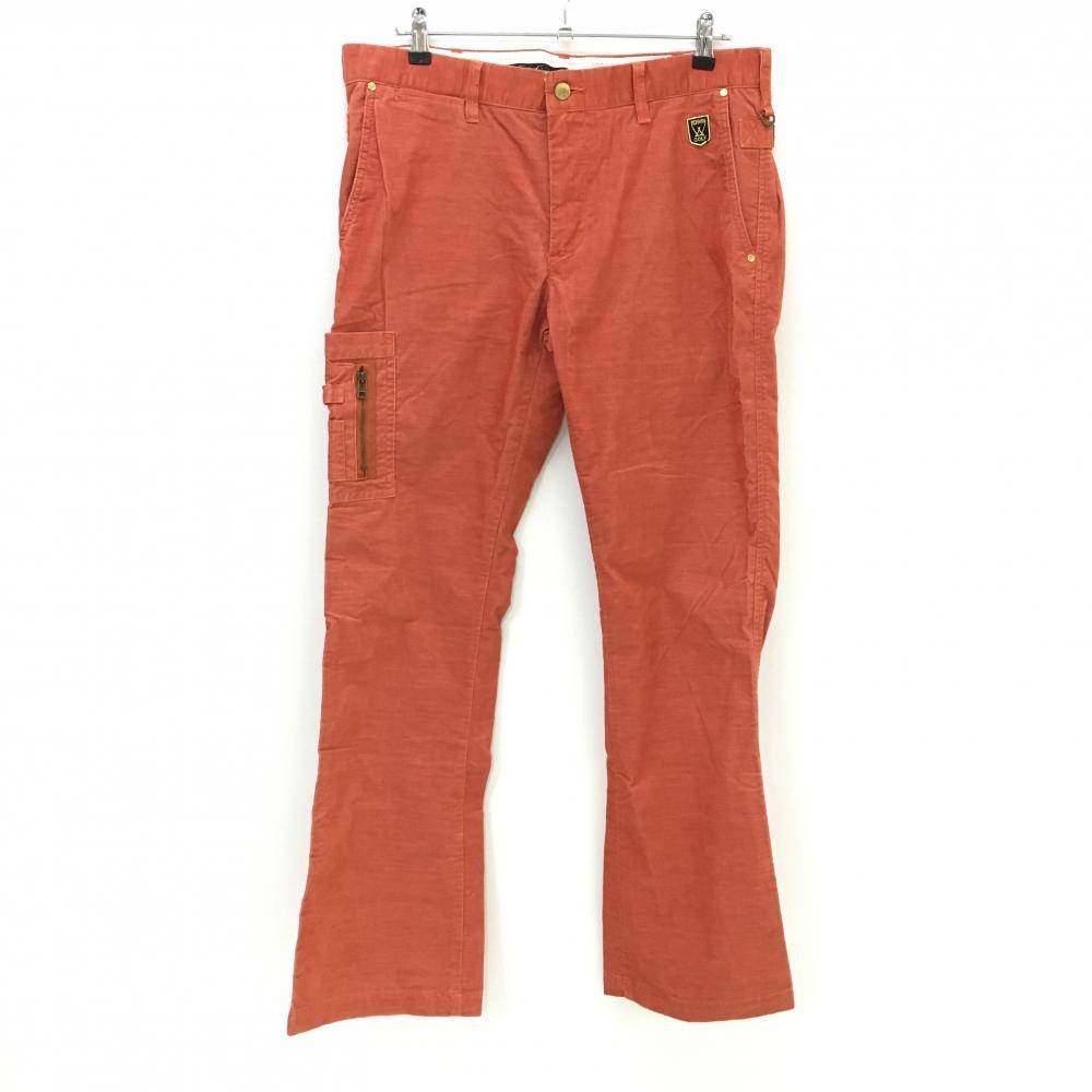 エドウィンゴルフ コーデュロイパンツ オレンジ ティー装着可 メンズ XL ゴルフウェア EDWIN GOLF