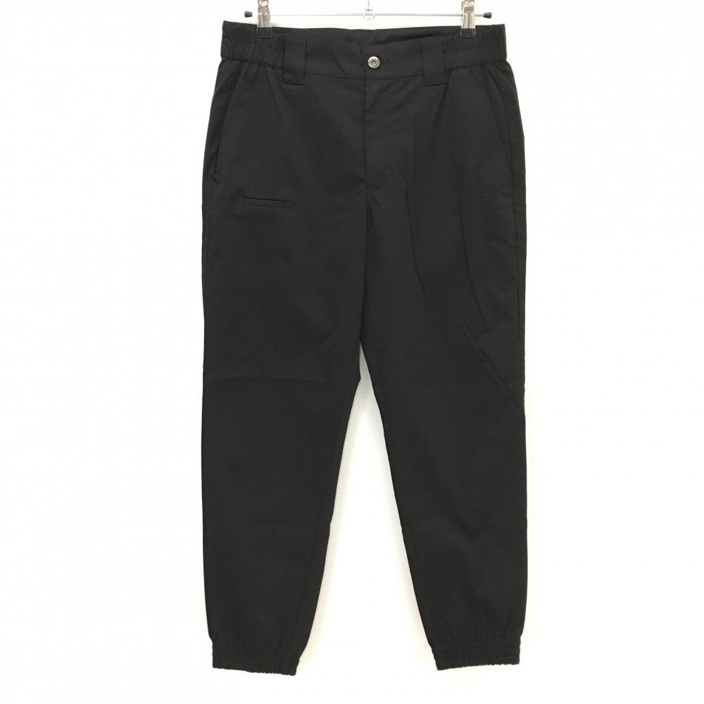 【超美品】ニューエラ パンツ 黒 シンプル シリコンロゴ ジョガーパンツ  メンズ MEDIUM ゴルフウェア New Era