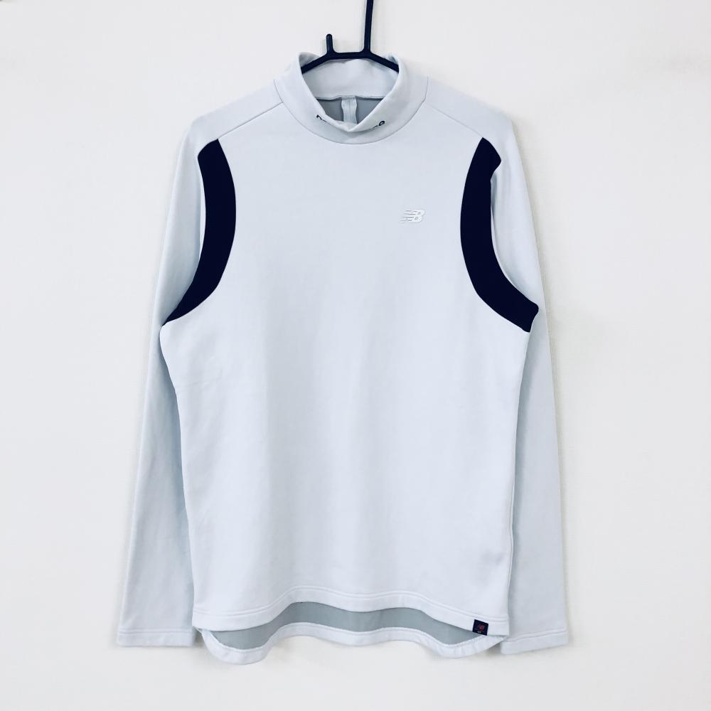 美品 New Balance ニューバランス 長袖ハイネックシャツ 19年 白 黒 裏微起毛 襟ロゴプリント メンズ 6 Ll ゴルフウェア 中古ゴルフウェア通販サイトreonard レオナード