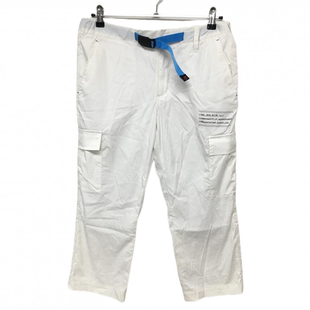 ニューバランスゴルフ 半端丈パンツ 白×ライトブルー カーゴパンツ 裏地メッシュ メンズ 4(M) ゴルフウェア New Balance