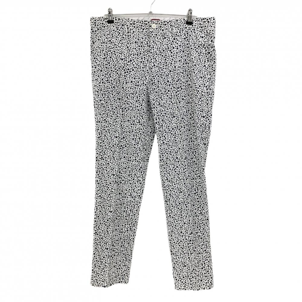 ニューバランス パンツ 白×ネイビー 総柄 ティー装着可 メンズ 7(2XL) ゴルフウェア New Balance