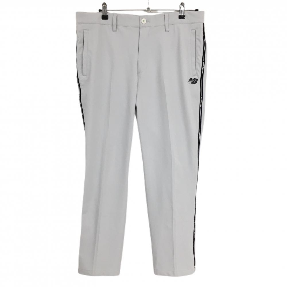 【超美品】ニューバランスゴルフ パンツ ライトグレー×黒  メンズ 6(XL) ゴルフウェア 2025年モデル New Balance