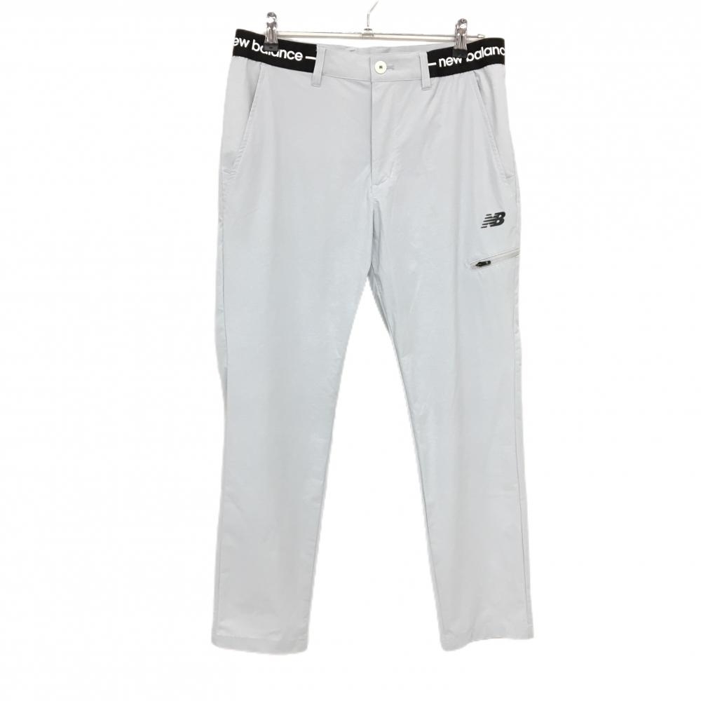 【美品】ニューバランスゴルフ パンツ ライトグレー ウエストロゴ ストレッチ　 メンズ 4(M) ゴルフウェア 2025年モデル New Balance