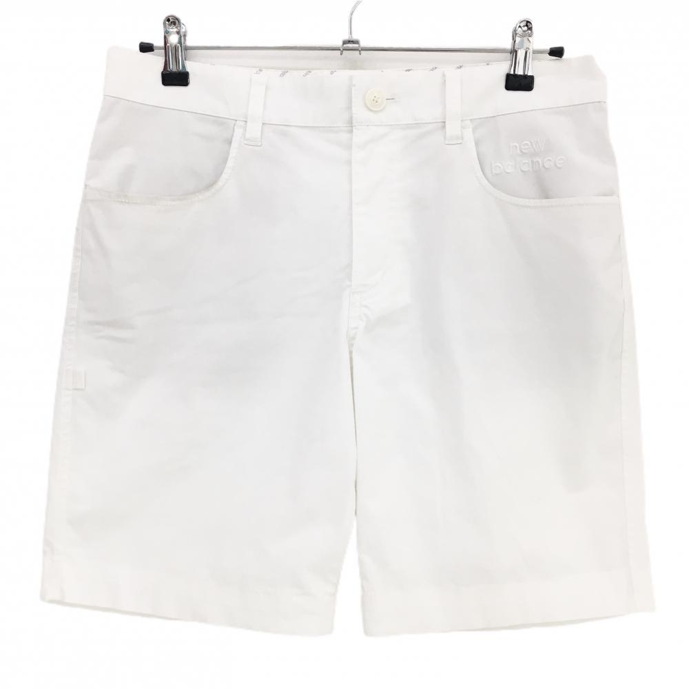 ニューバランスゴルフ ハーフパンツ 白 ロゴ刺しゅう メンズ 4(M) ゴルフウェア New Balance