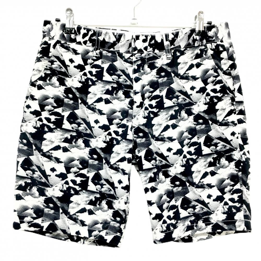 ニューバランスゴルフ ハーフパンツ 白×黒 総柄 メンズ 5(L) ゴルフウェア New Balance