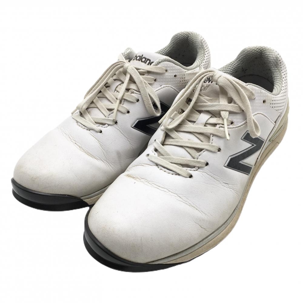 ニューバランス ゴルフシューズ 白×黒 MG2500WT 一部パンチング メンズ 26.0 ゴルフウェア New Balance