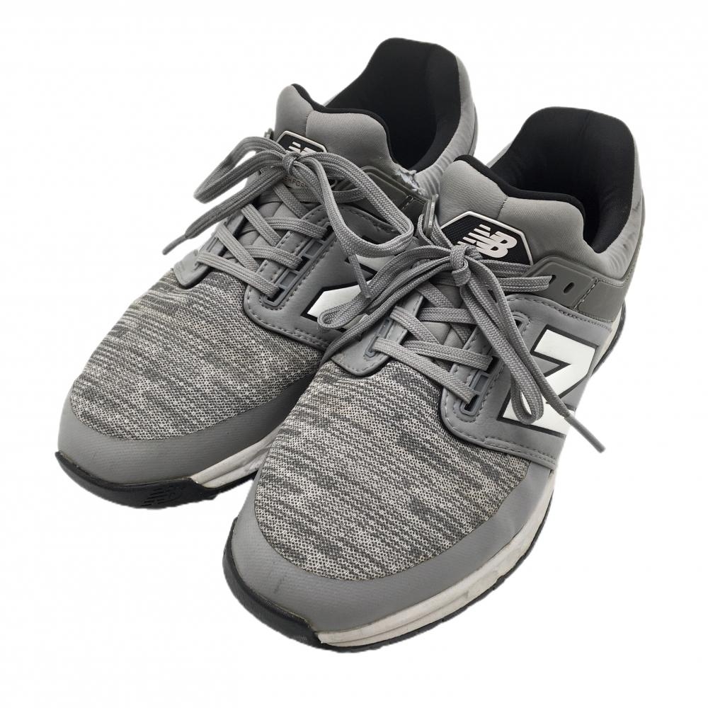 ニューバランス ゴルフシューズ グレー×杢グレー MG4100GR スパイクレス メンズ 26.0 ゴルフウェア New Balance