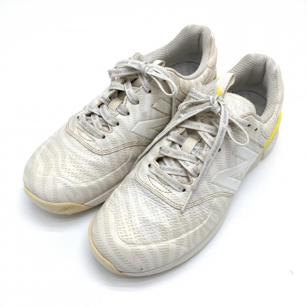 ニューバランス ゴルフシューズ 白×ライトグレー系 ゼブラ柄 MG574TY2 メンズ 25.0 ゴルフウェア New Balance