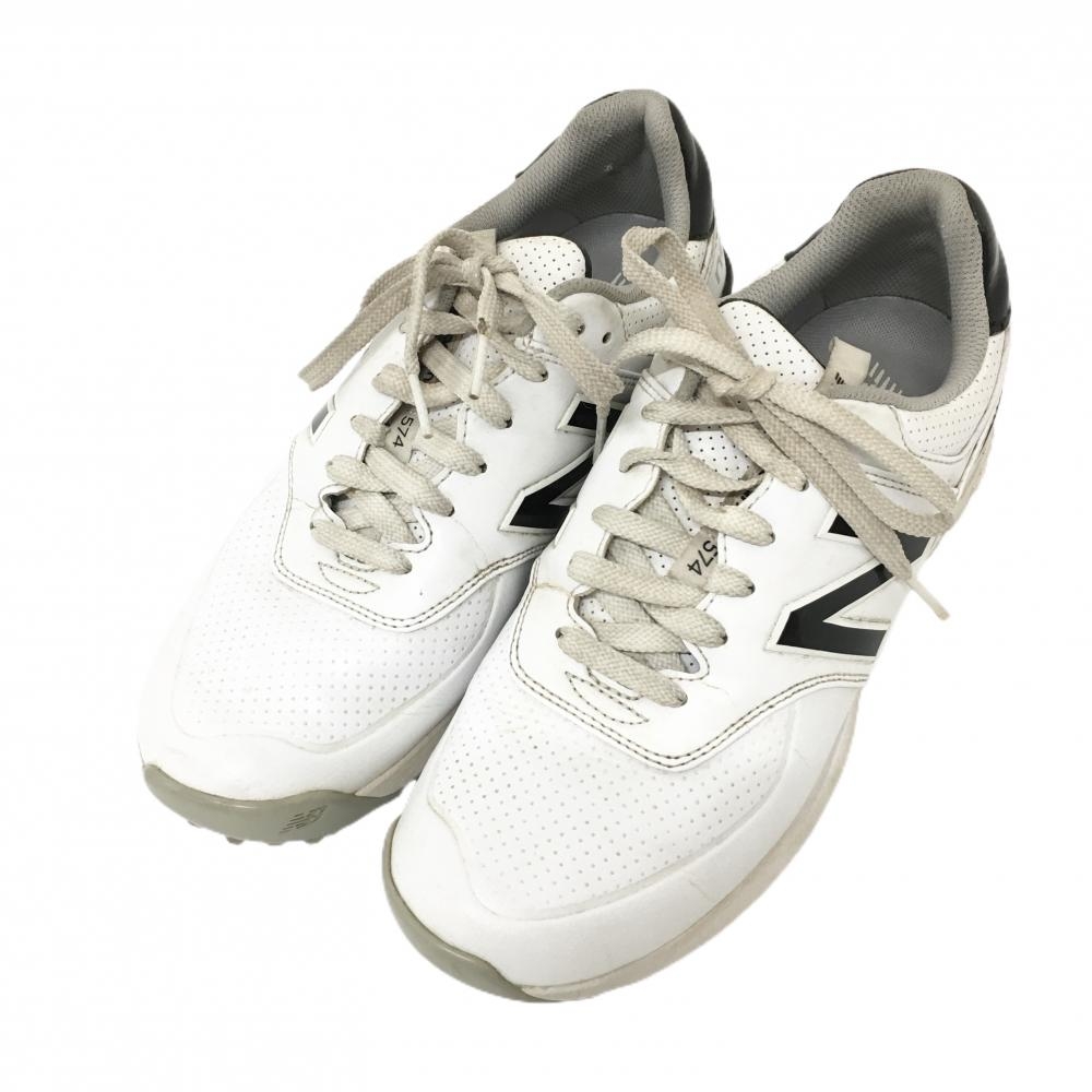 ニューバランスゴルフ ゴルフシューズ 白×黒 UG574WB メンズ 25.5 ゴルフウェア New Balance