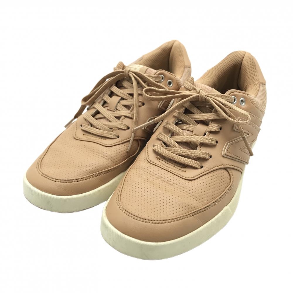 【美品】ニューバランス ゴルフシューズ ライトブラウン UGC574JC スパイクレス メンズ 26.5 ゴルフウェア New Balance