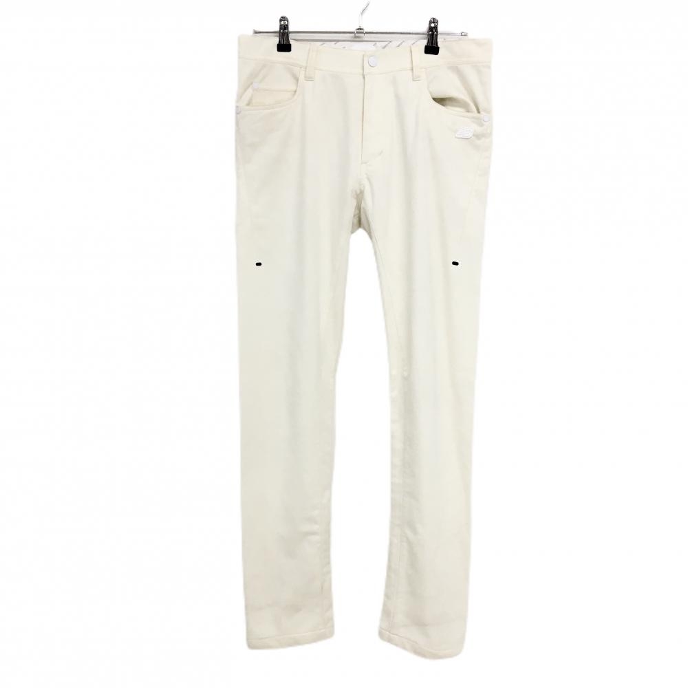 ニューバランスゴルフ パンツ アイボリー 無地 ロゴワッペン 裏起毛 ストレッチ メンズ 4(M) ゴルフウェア New Balance