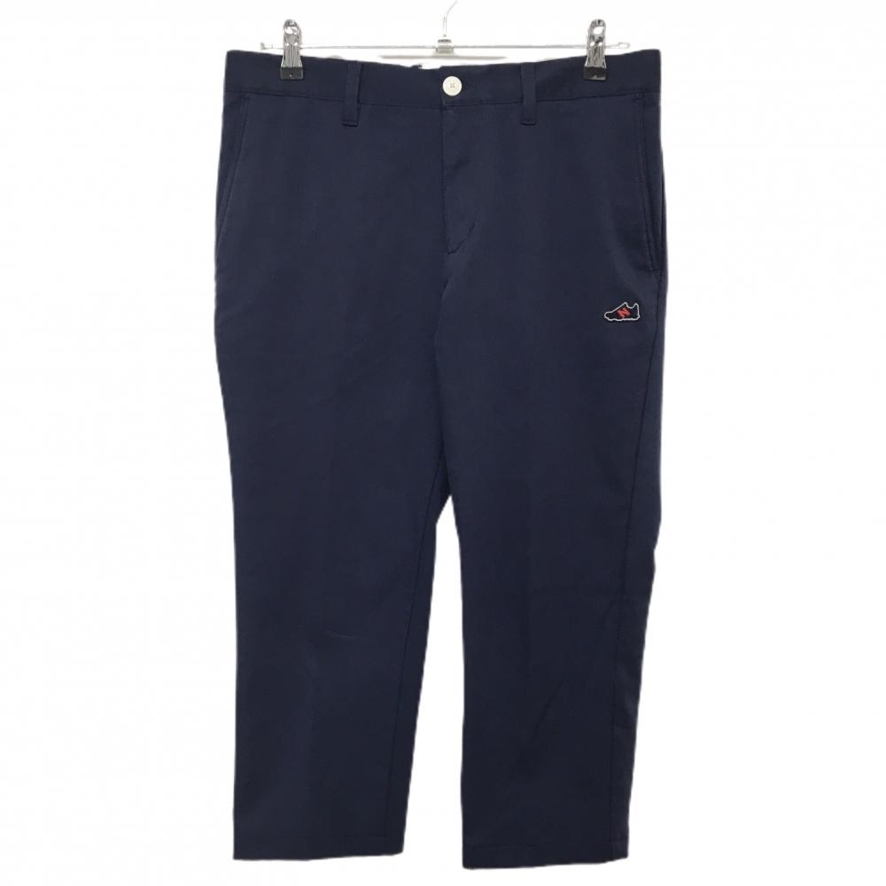 【美品】ニューバランスゴルフ パンツ ネイビー 裏微起毛 ティー装着可 シューズワッペン メンズ 4(M) ゴルフウェア New Balance