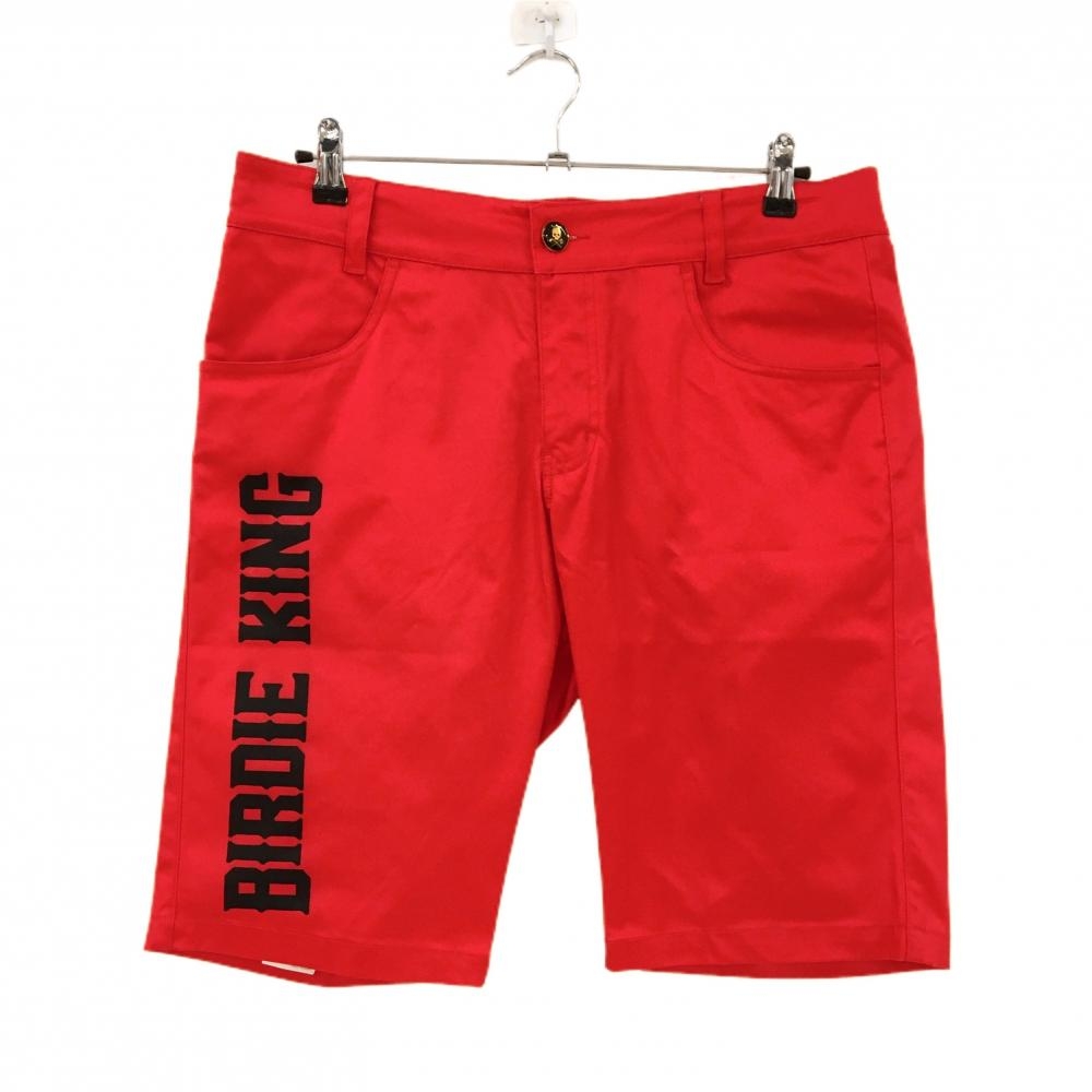 【超美品】バーディーハント ハーフパンツ レッド×黒 ビッグロゴ 星 メンズ 34 ゴルフウェア Birdie hunt