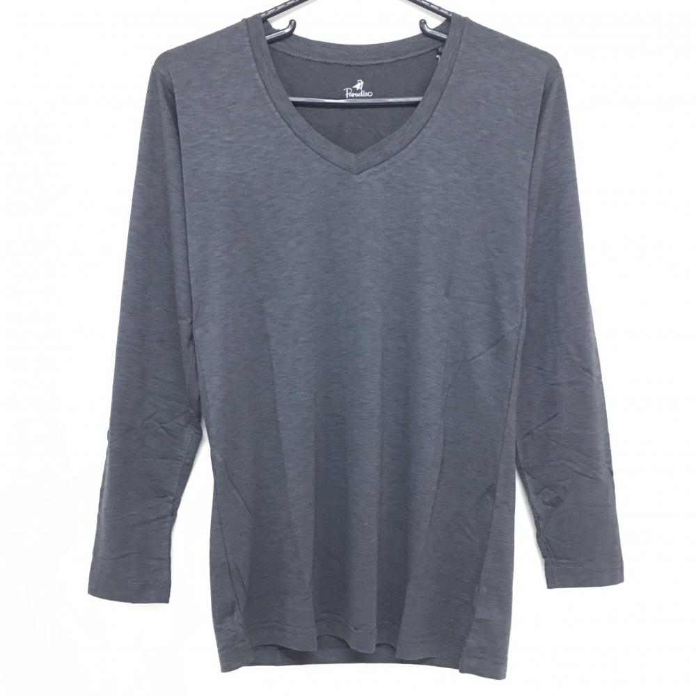【新品】パラディーゾ インナーシャツ 杢グレー Vネック メンズ M ゴルフウェア Paradiso