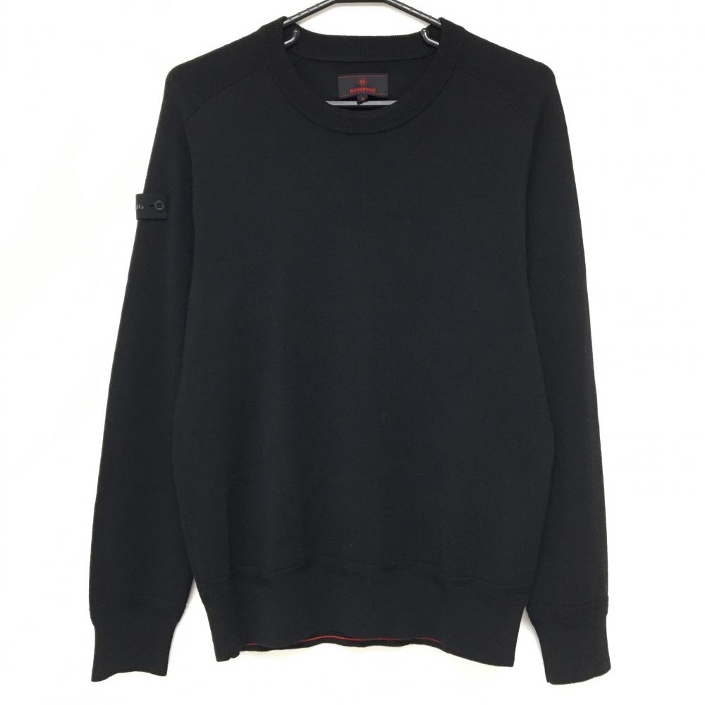 【超美品】ブリーフィング セーター 黒 背面ロゴ ニット メンズ M ゴルフウェア BRIEFING