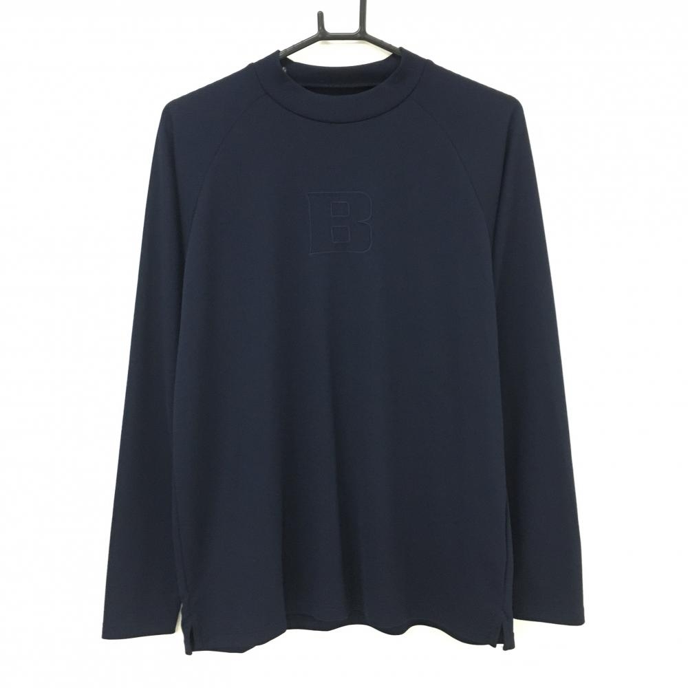 【超美品】ブリーフィング 長袖シャツ ネイビー ロゴ刺しゅう メンズ M ゴルフウェア 2024年モデル BRIEFING